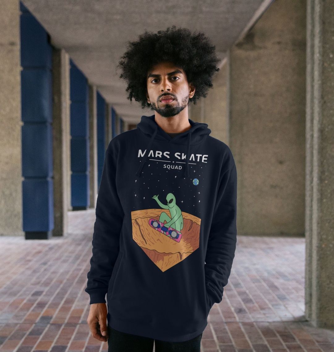 Mars Skate Squad Skater Streetwear Hoodie