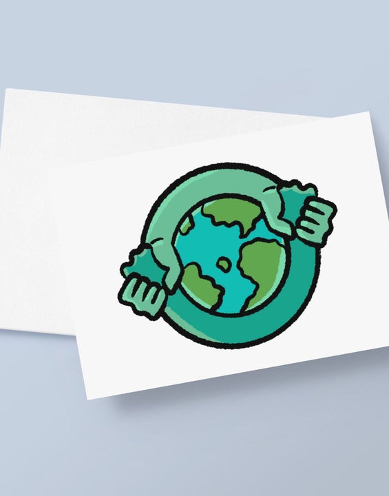 Planet In Our Hands Greetings Card