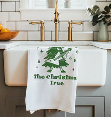 Rocking Around The Christmas Tree Cotton Tea Towel