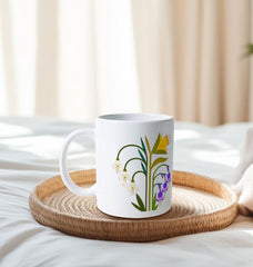 Natural Ceramic Mug Floral