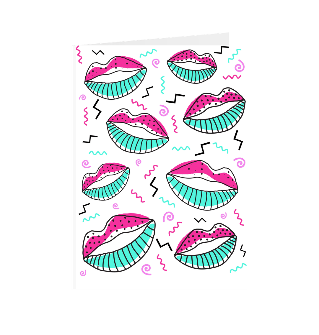 80s Retro Greetings Card White 7