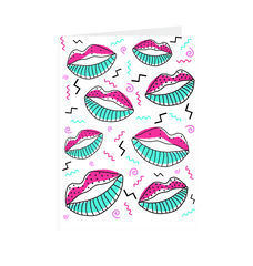 80s Retro Greetings Card White 7