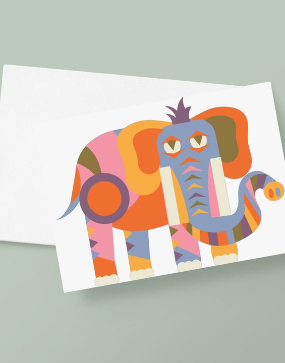 The Funky Elephant Greetings Card