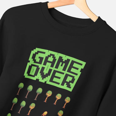 80s Retro Game Over Streetwear Sweater Black