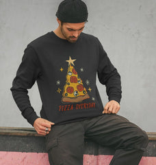 Christmas Sweatshirt Crewneck Graphic Pizza Everyday