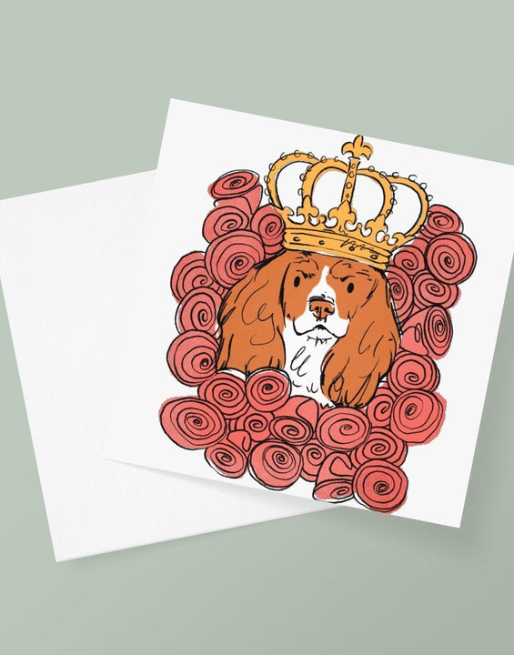 King Charles Dog Greetings Card