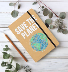 Save The Planet Kraft Notebook