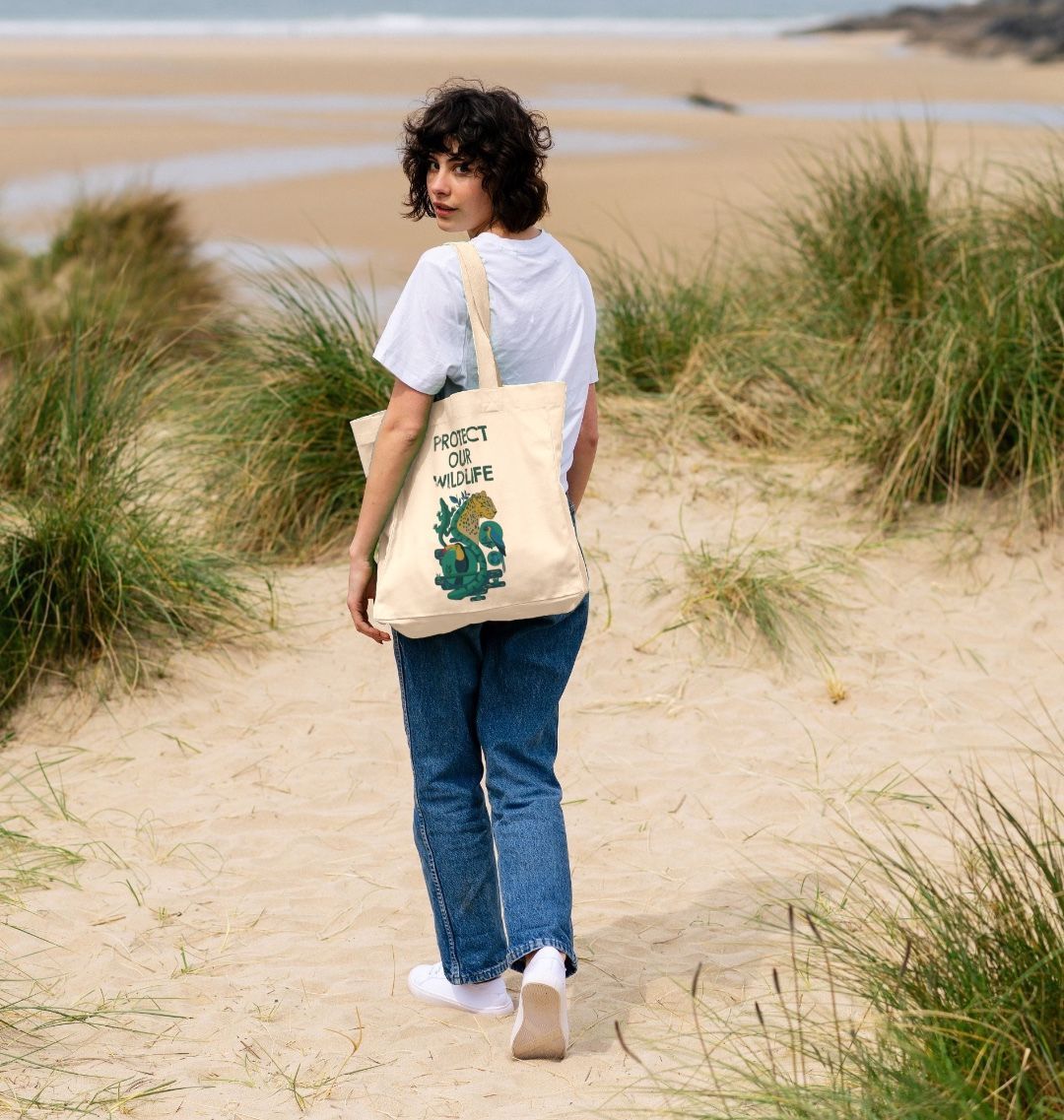 Protect Our Wildlife Organic Cotton Tote Bag