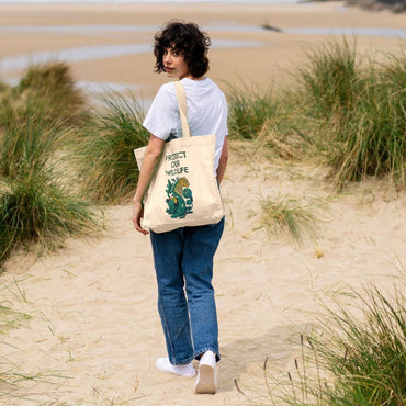 Protect Our Wildlife Organic Cotton Tote Bag