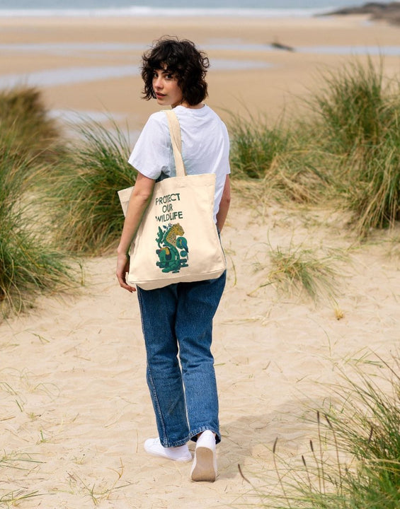 Protect Our Wildlife Organic Cotton Tote Bag