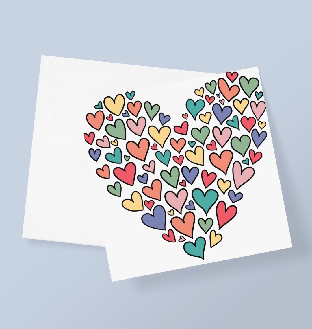 Hearts Full Of Love Greetings Card