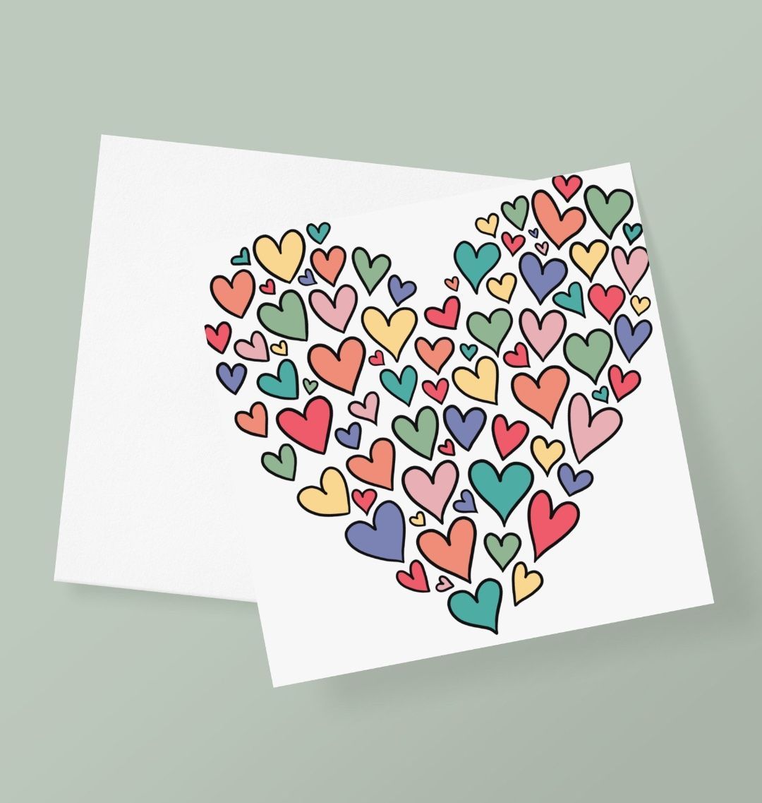 Hearts Full Of Love Greetings Card