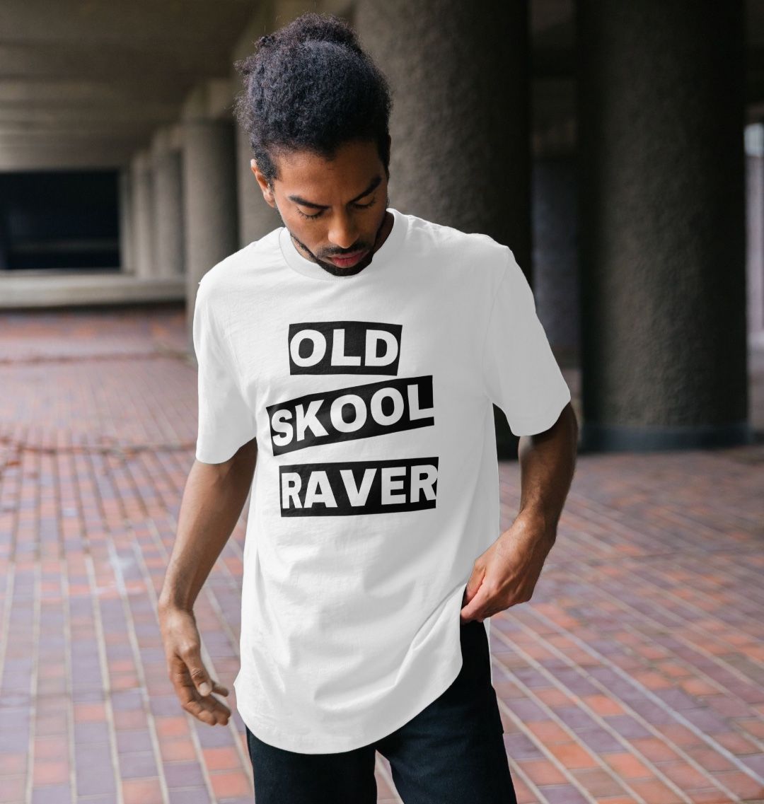 Mens Old Skool Raver Organic Cotton T Shirt