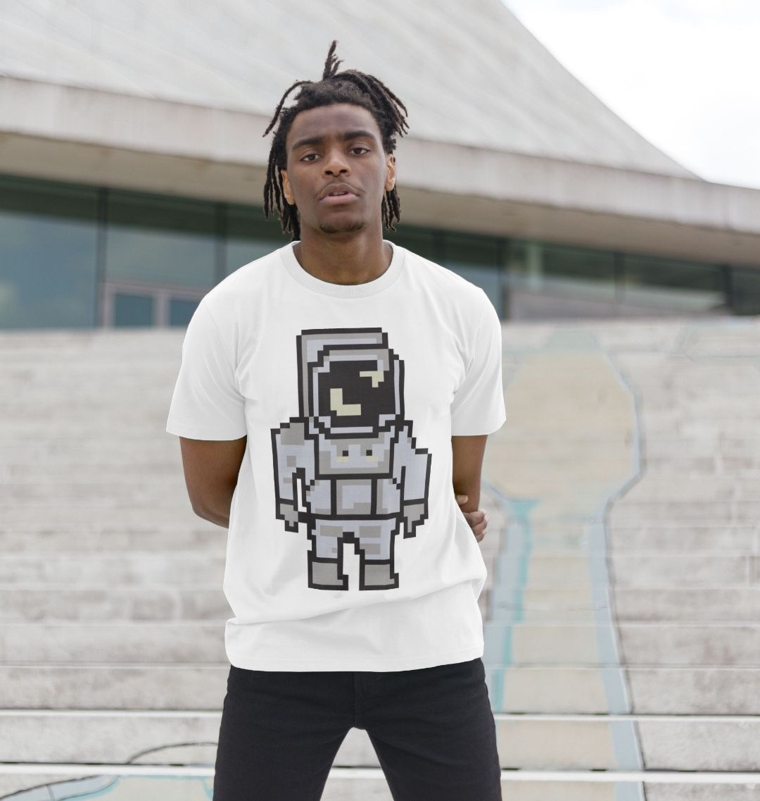 Retro Space Astronaut Graphic Organic Cotton T-Shirt