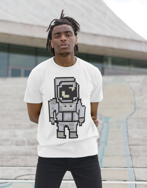 Retro Space Astronaut Graphic Organic Cotton T-Shirt