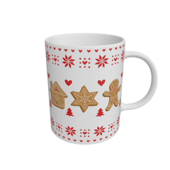 Christmas Gingerbread Graphic Ceramic Mug White One Size