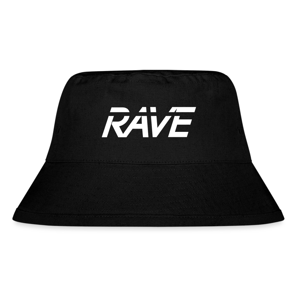 90s Rave Graphic Bucket Hat black