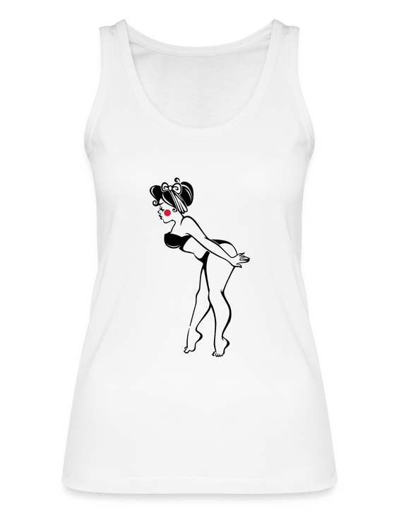 Rockabilly Vest Top Organic Cotton White