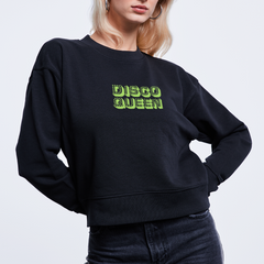 Disco Queen Graphic Cropped Organic Sweatshirt