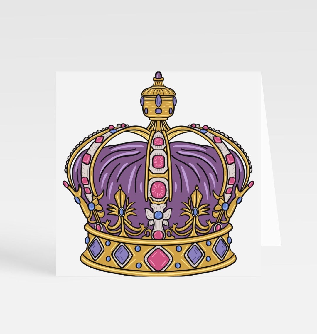 Royal Crown Greetings Card