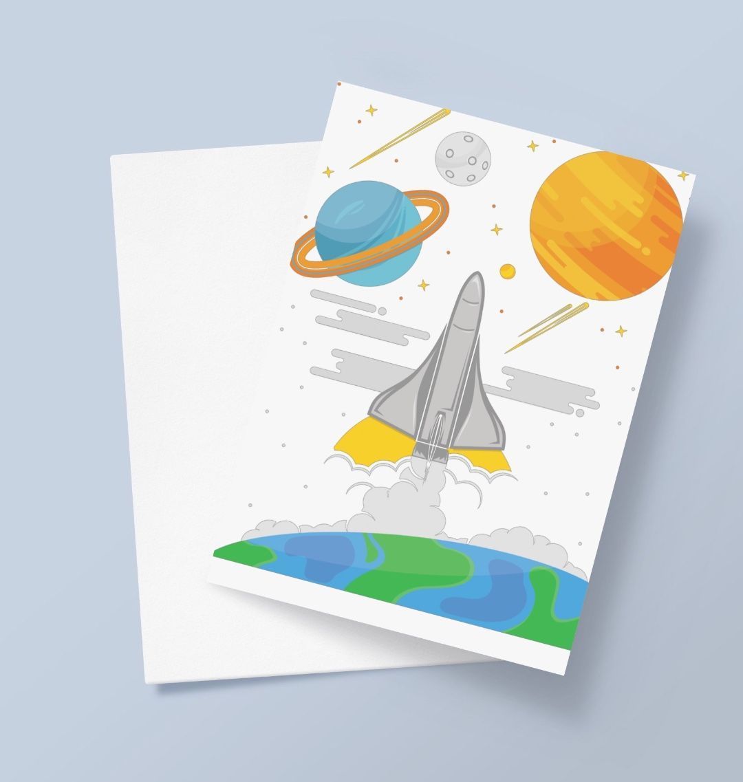 In Space Greetings Card