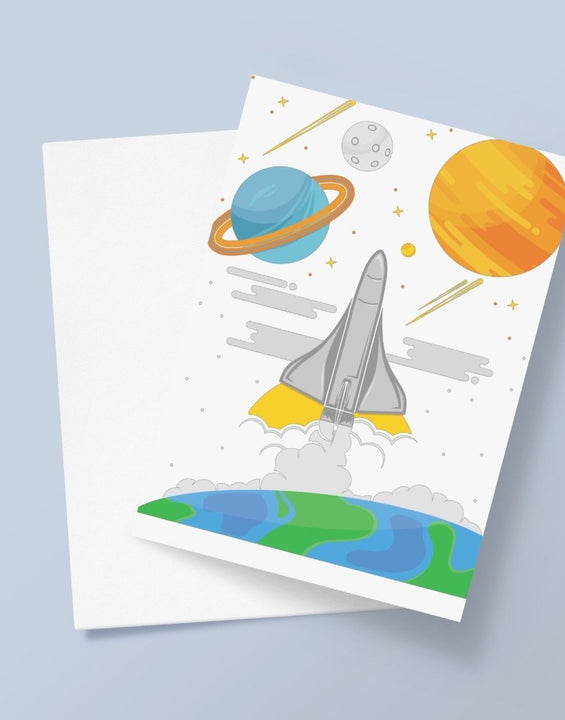 In Space Greetings Card