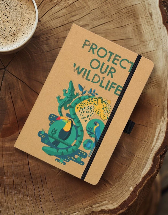 Protect Our Wildlife Kraft Notebook