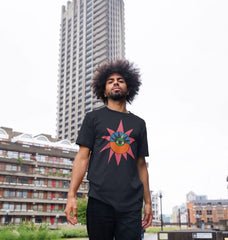 Retro Streetwear Sun Eye Graphic T-Shirt Organic