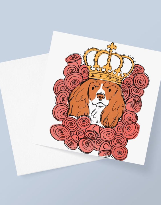 King Charles Dog Greetings Card