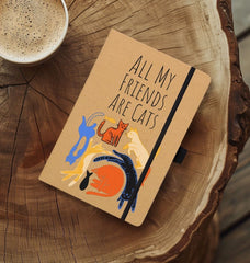 Kraft Notebook Graphic All My Friends Are Cats