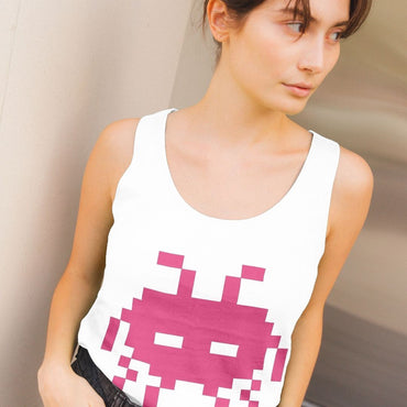 80s Retro Gamer Organic Cotton Sleeveless T Shirt