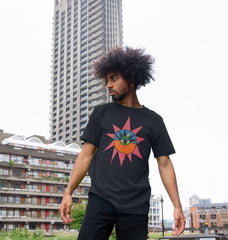 Retro Streetwear Sun Eye Graphic T-Shirt Organic