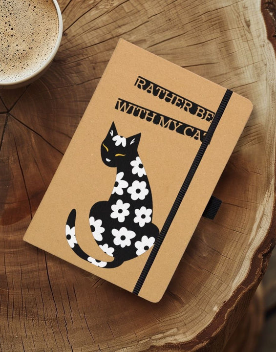 Rather Be With My Cat Kraft Notebook