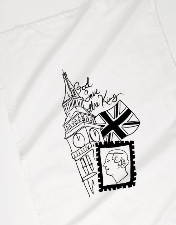 Celebrate The British Monarchy Organic Cotton Tea Towel