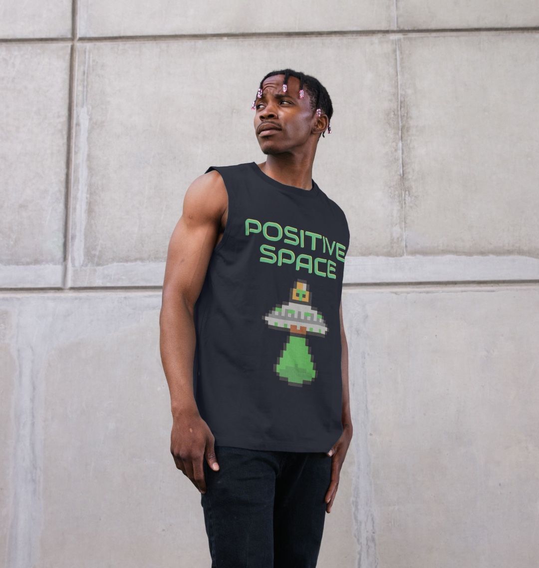 Organic Graphic Vest Tank Top Positive Space