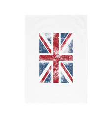 Union Jack Printed Tea Towel Organic Cotton White One Size