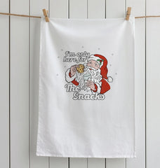 Funny Father Christmas Organic Tea Towel