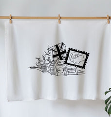 Celebrate The British Monarchy Organic Cotton Tea Towel