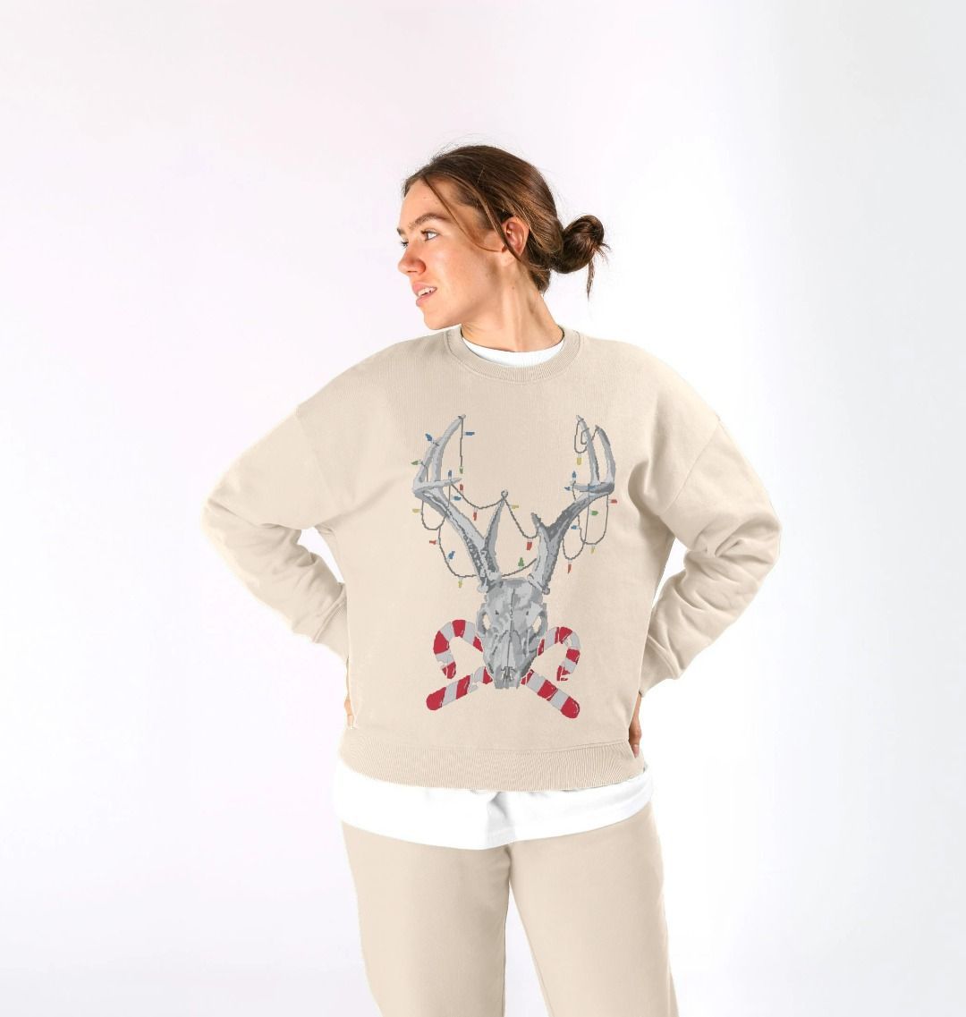 Christmas Sweatshirt Reindeer Graphic