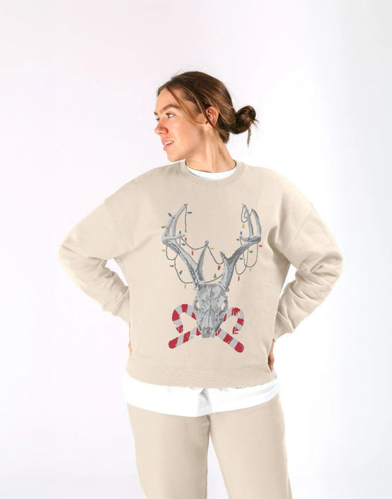 Christmas Sweatshirt Reindeer Graphic