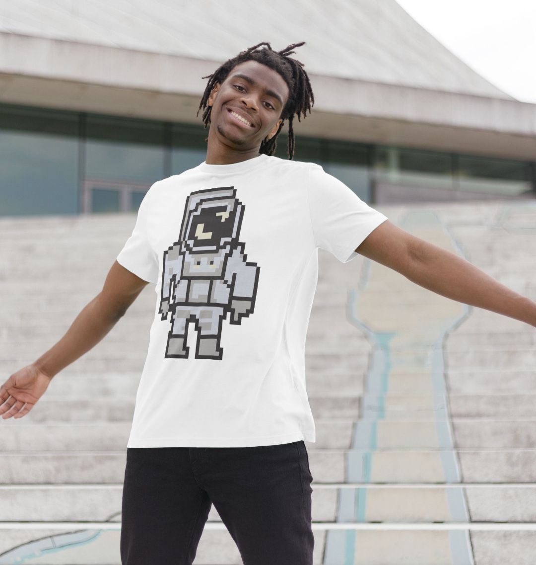 Retro Space Astronaut Graphic Organic Cotton T-Shirt