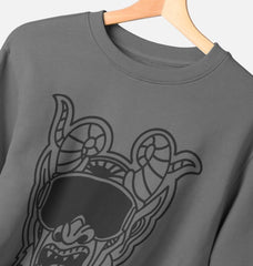 Graphic Crewneck Sweatshirt Monster Comic