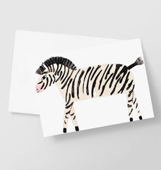 Cute Zebra Greetings Card