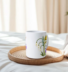 Natural Ceramic Mug Floral