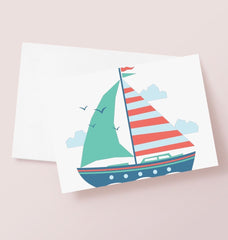 Sailing Boat Greetings Card