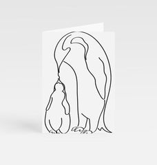 The Penguin Family Greetings Card