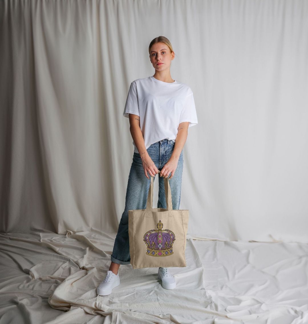 Royal Crown Cream Organic Cotton Tote Bag