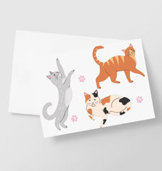 Playful Cats Greetings Card