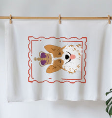 Royal Corgi Organic Cotton Tea Towel