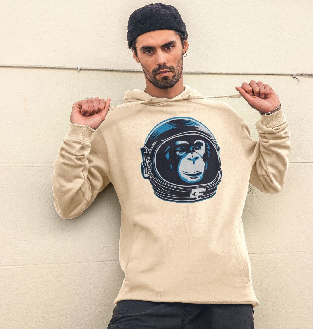 Space Monkey Graphic Hoodie Organic